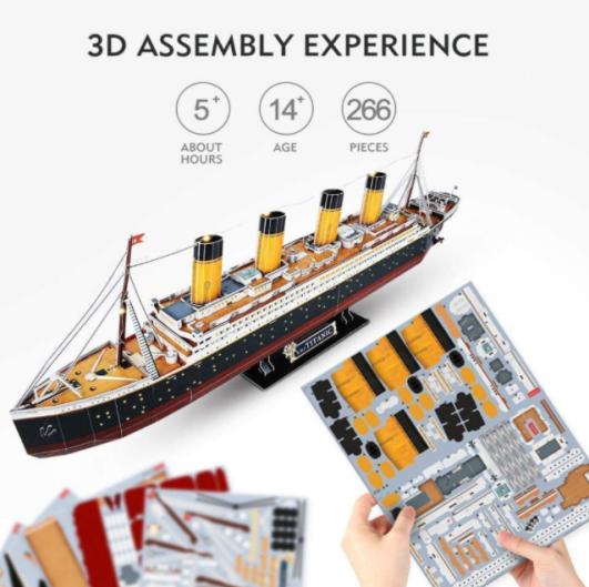 د لویانو لپاره د زیږون ډالۍ کاغذ Jigsaw DIY سټیډیم 3D پہیلی